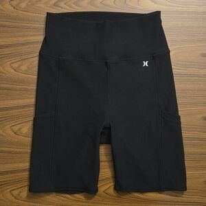 Hurley Women's Rib Biker Shorts In Black